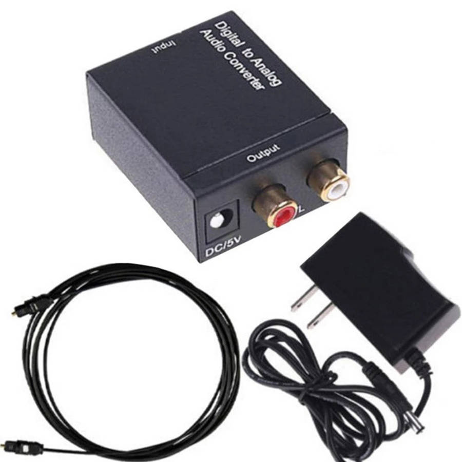 Digital to Analog Audio Converter Adapter for PC DVD Amplifier