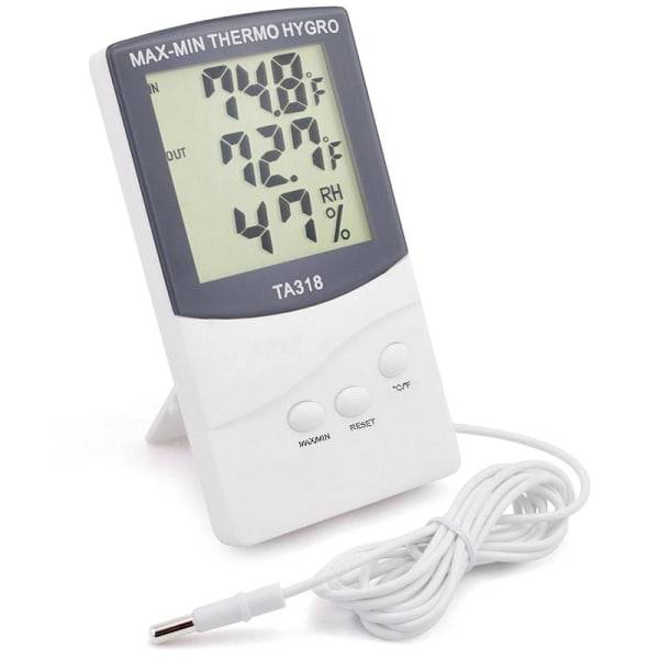 Digital LCD Indoor Outdoor Dual Thermometer Hygrometer
