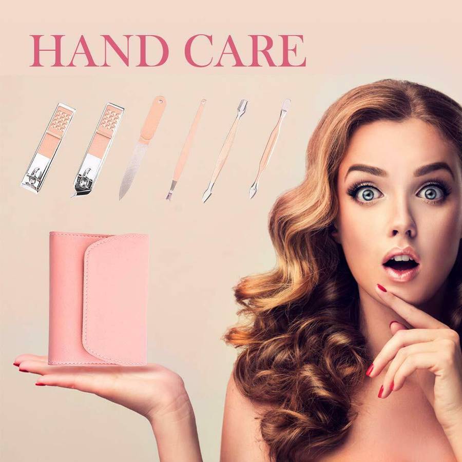 Rose Gold Tool Set Manicure Pedicure Kit-12PCS - Pink