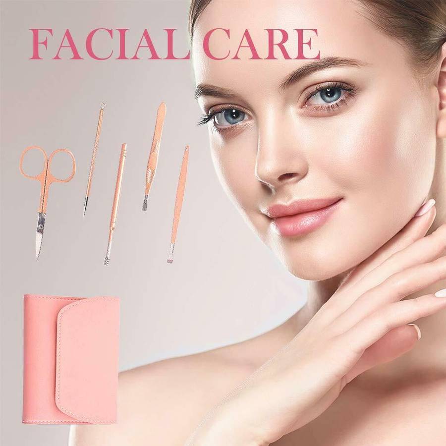 Rose Gold Tool Set Manicure Pedicure Kit-12PCS - Pink