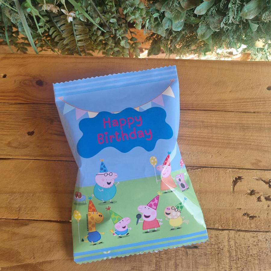 Peppa Pig Chip Bag Party Pack  Set of 10 Muddy Puddles Blue Personalized Kids Party Favors Sou...