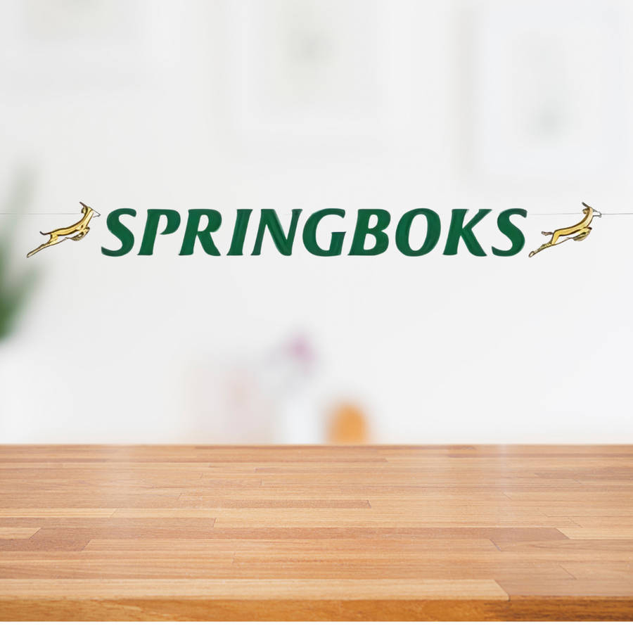 Springbok Themed Paper Banner  2m