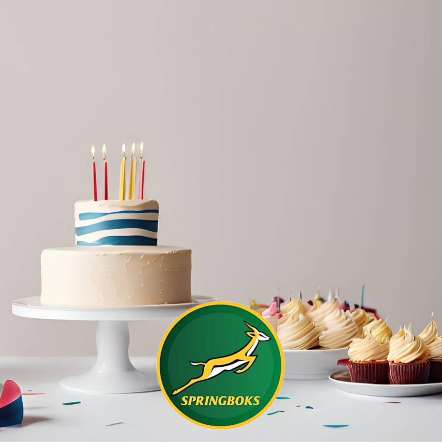 Springbok Themed Paper Plates  23cm Pack of 8