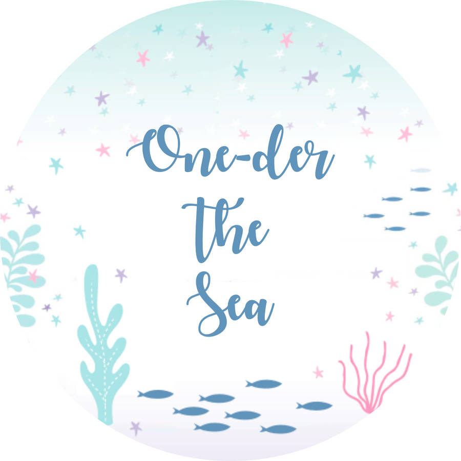 UNDER THE SEA/ONE DER THE SEA/MERMAID PARTY DECOR Round Backdrop Balloon Garland