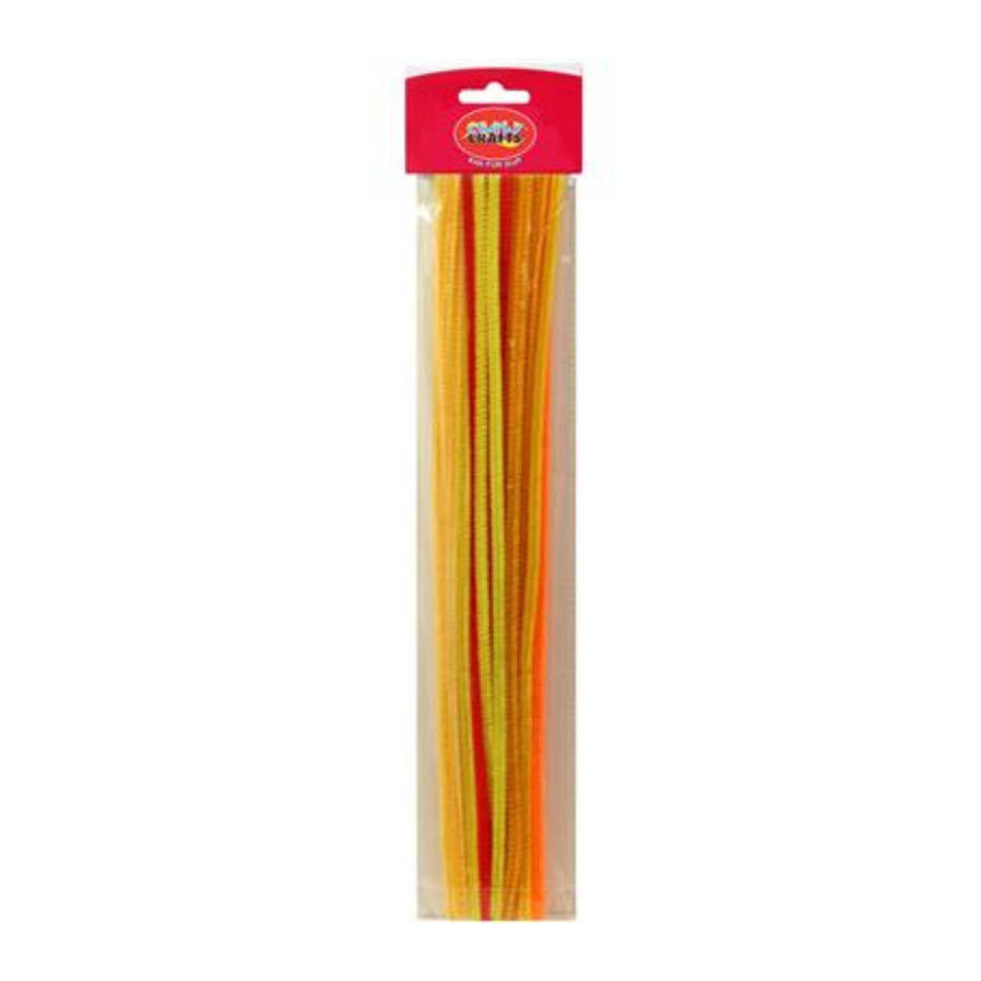 Crazy Crafts Pipe Cleaners - Red & Orange Mix
