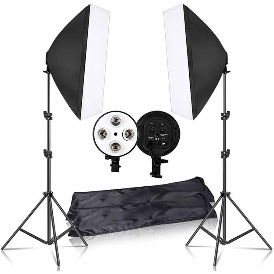 Soft box Squared photography 4 socket e27 Light double