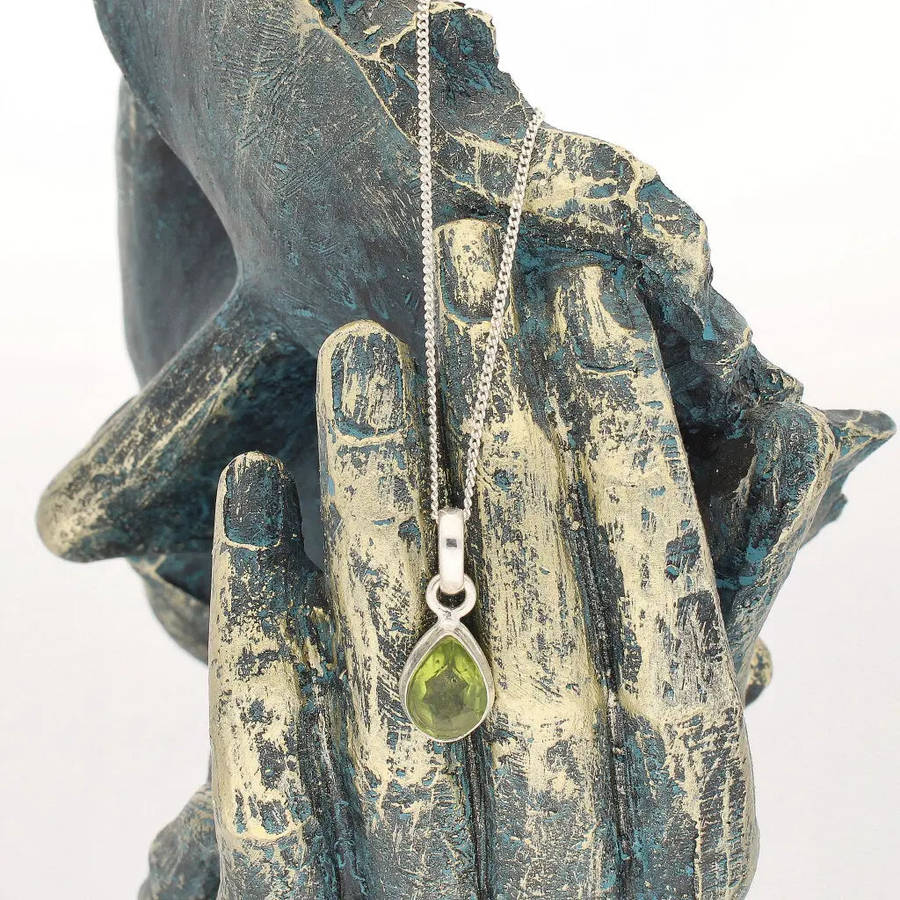 Celestial Drops Peridot Necklace - Stone of Renewal and Growth