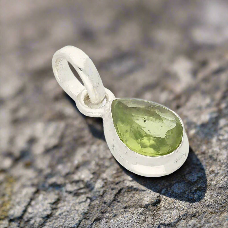 Celestial Drops Peridot Necklace - Stone of Renewal and Growth