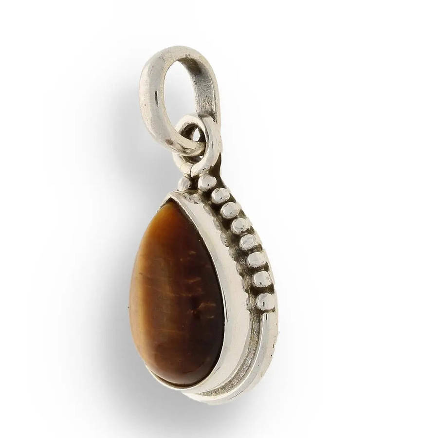 Tigers Eye Sterling Silver Necklace