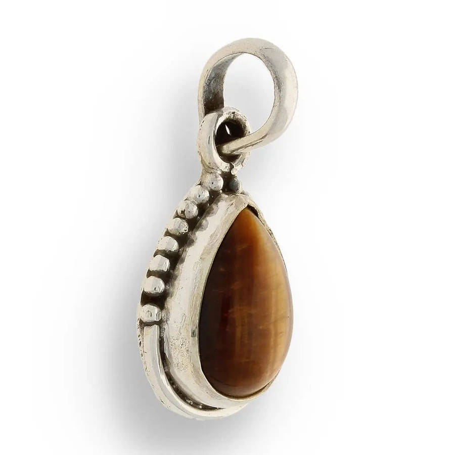 Tigers Eye Sterling Silver Necklace