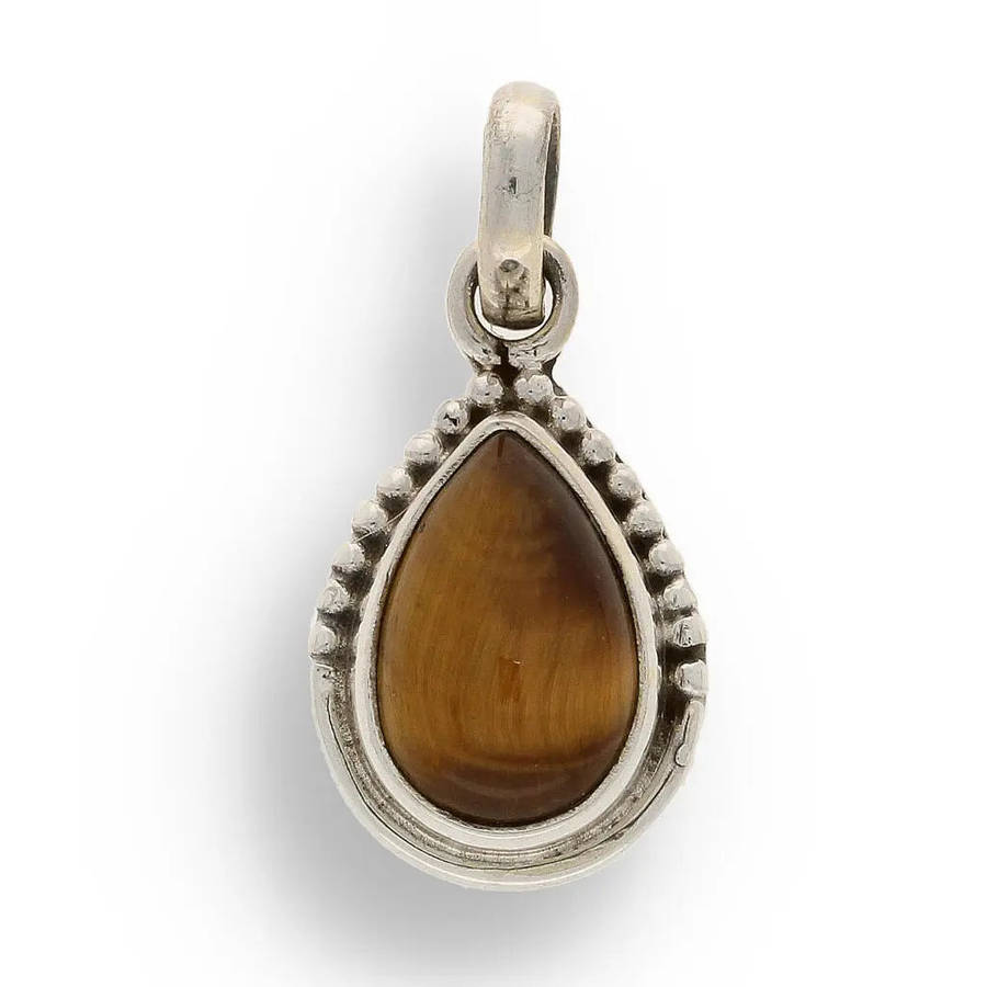 Tigers Eye Sterling Silver Necklace