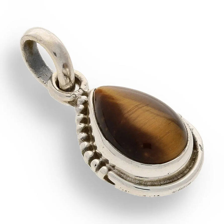 Tigers Eye Sterling Silver Necklace