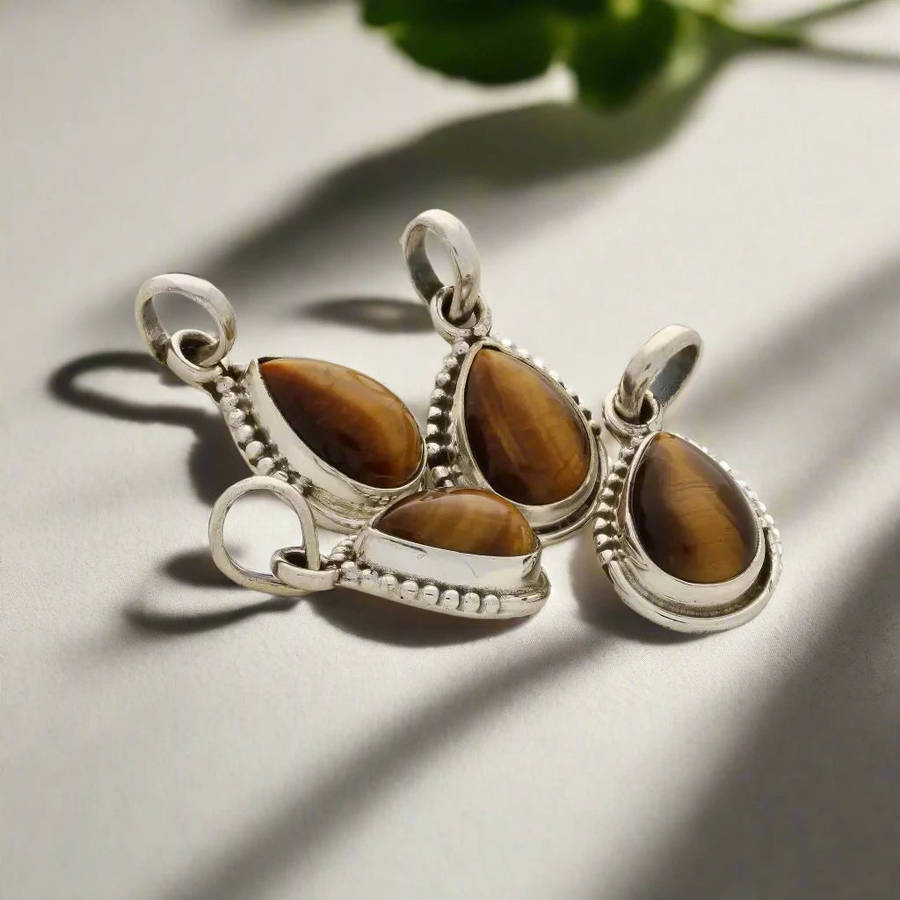 Tigers Eye Sterling Silver Necklace