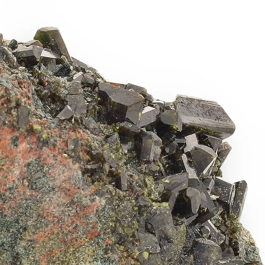 Epidote Cluster on Matrix: A Green Beauty from Peru