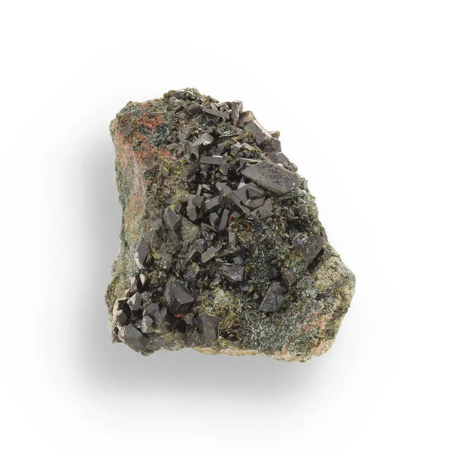 Epidote Cluster on Matrix: A Green Beauty from Peru