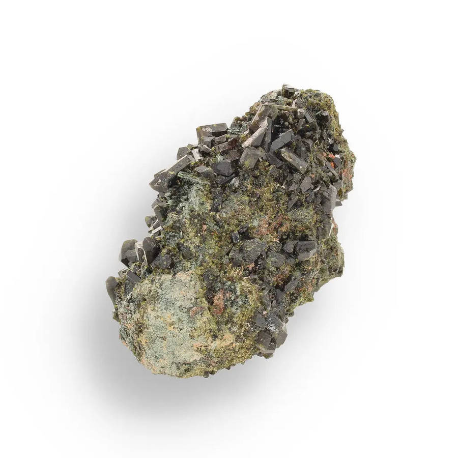 Epidote Cluster on Matrix: A Green Beauty from Peru