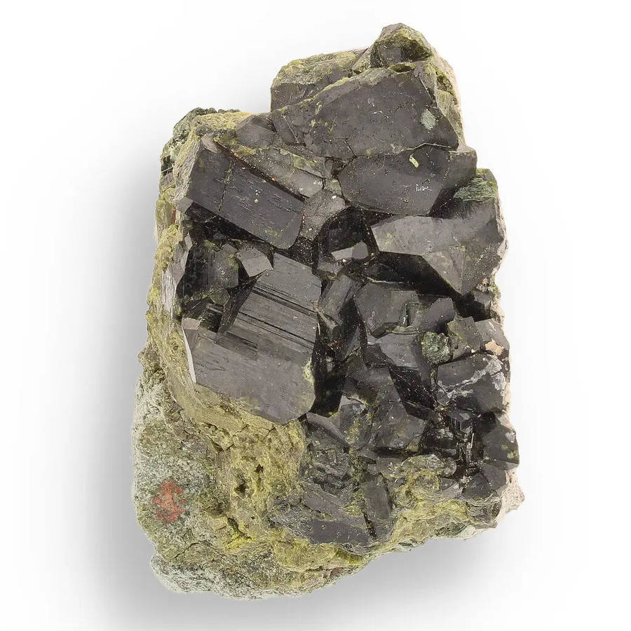 Epidote Cluster on Matrix: Peru's Power Stone
