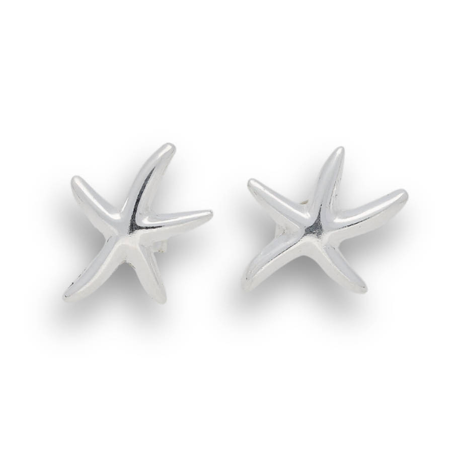 Starfish Kisses: Adorable Sterling Silver Stud Earrings!