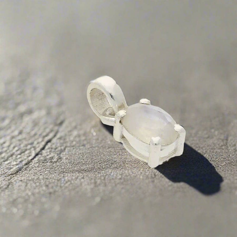 Moonstone "Lunar Glow" Sterling Silver Pendant - Celestial Dreams Captured