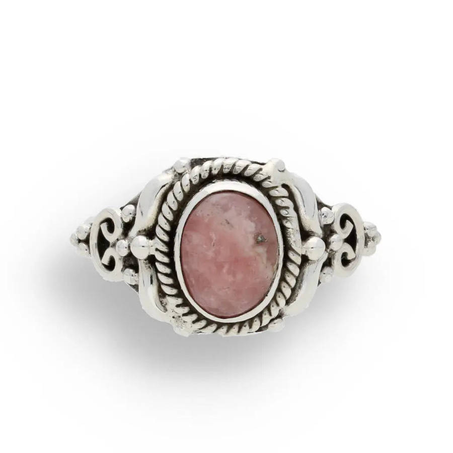 Rhodochrosite Sterling Silver Ring  A Symbol of Love & Healing