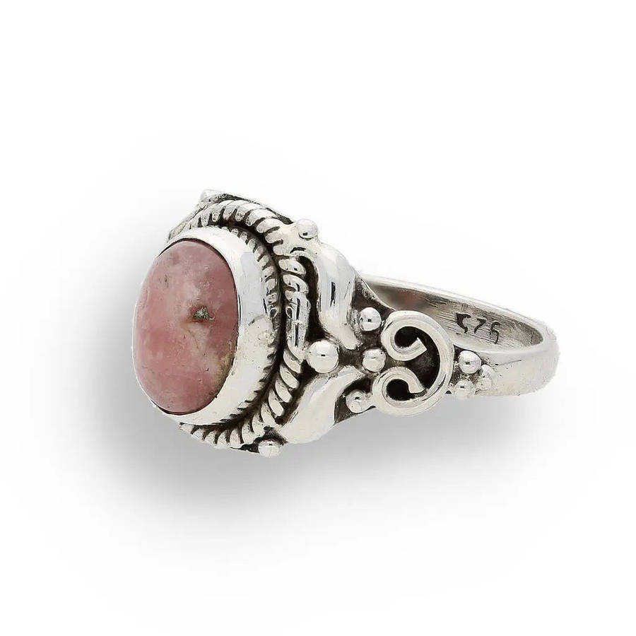 Rhodochrosite Sterling Silver Ring  A Symbol of Love & Healing