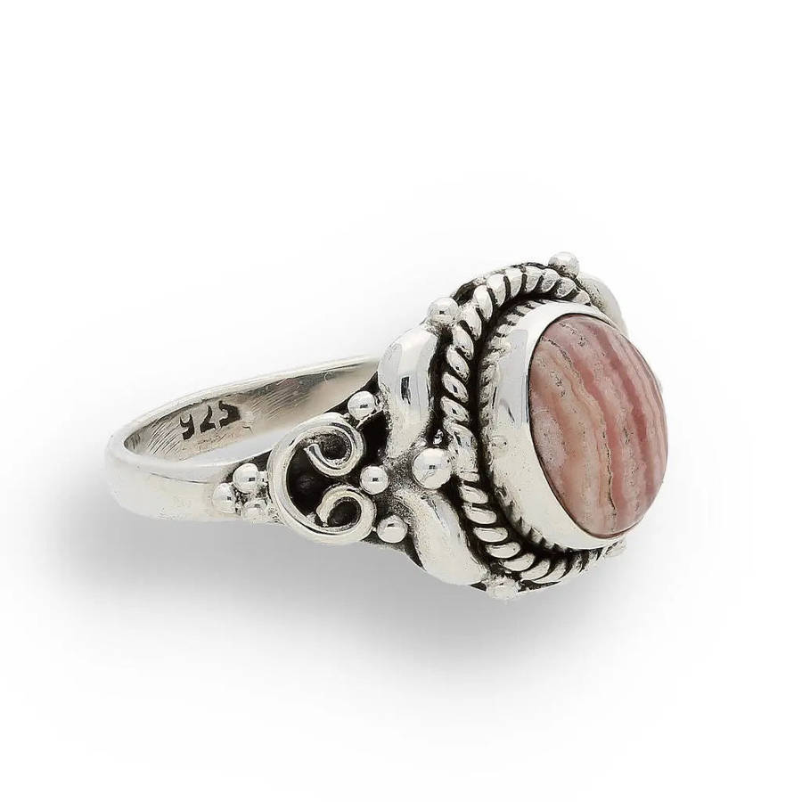Rhodochrosite Sterling Silver Ring  A Symbol of Love & Healing