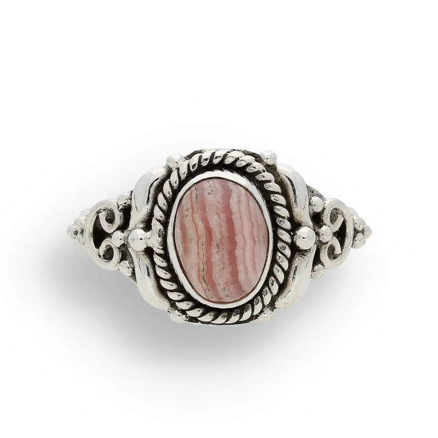 Rhodochrosite Sterling Silver Ring  A Symbol of Love & Healing