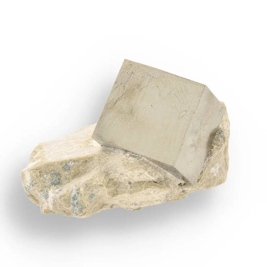 Navajún Pyrite Cube on Matrix - Collector Grade Specimen