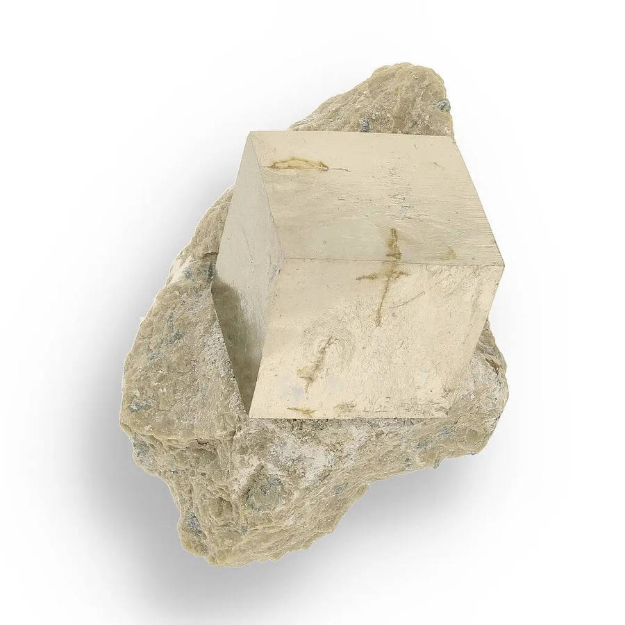Premier Spanish Pyrite Cube on Matrix - Navajún Classic