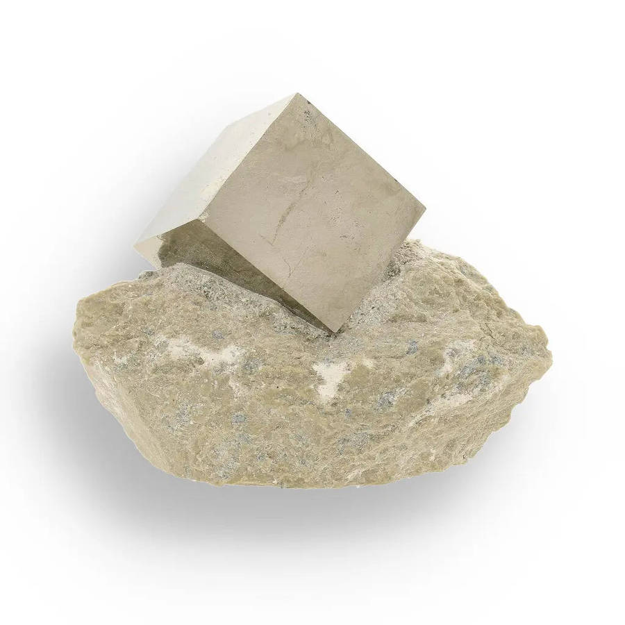 Premier Spanish Pyrite Cube on Matrix - Navajún Classic