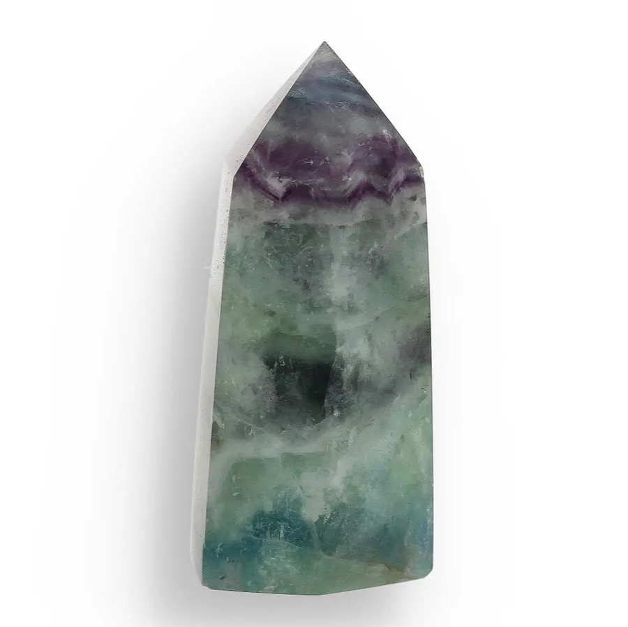 Fluorite Polished Point  Clarity & Focus
