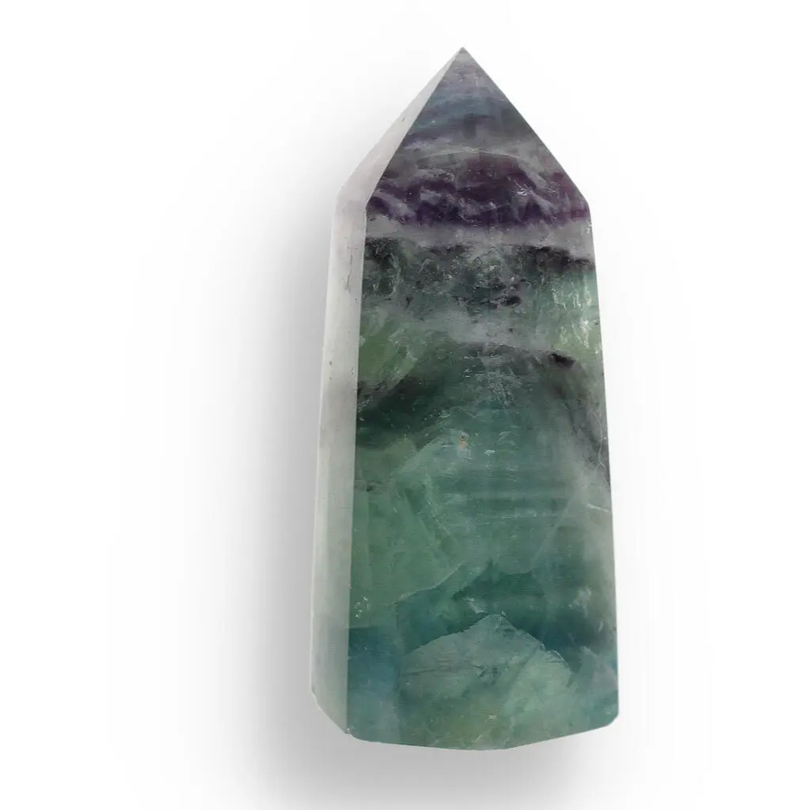 Fluorite Polished Point  Clarity & Focus