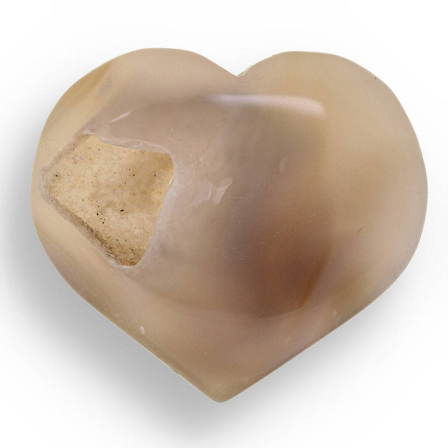Agate Crystal Heart for Inner Strength