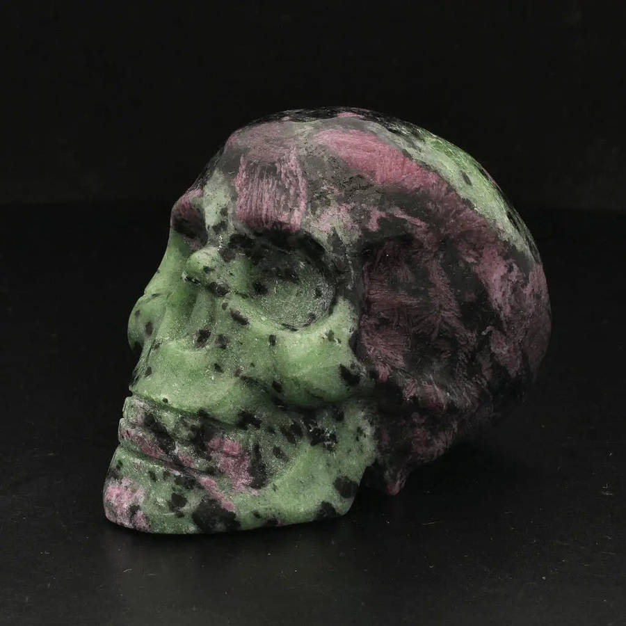 Skull of Vitality: Ruby Zoisite Crystal Creation