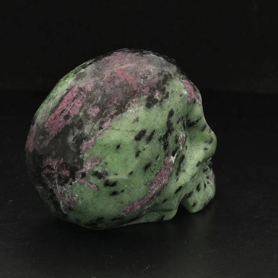 Skull of Vitality: Ruby Zoisite Crystal Creation