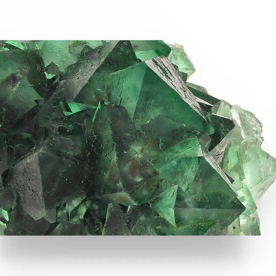 Spectacular Green and Purple Fluorite Octahedral Crystal Cluster - Riemvasmaak, Northern Cape, So...