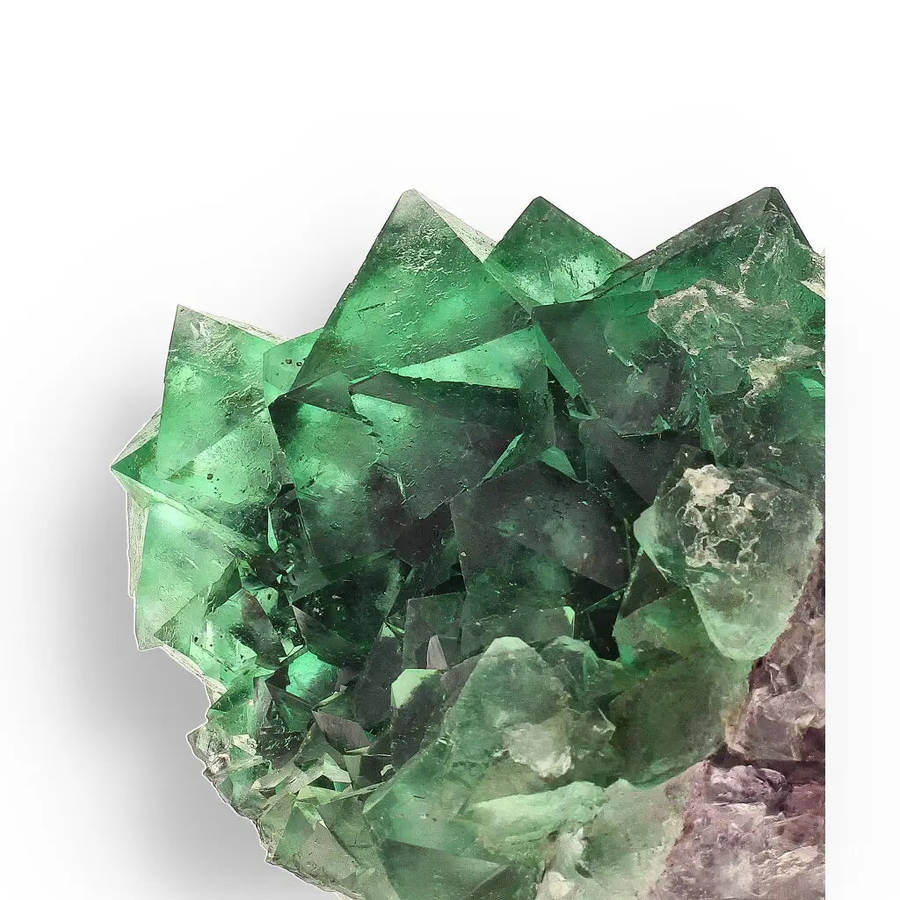 Spectacular Green and Purple Fluorite Octahedral Crystal Cluster - Riemvasmaak, Northern Cape, So...