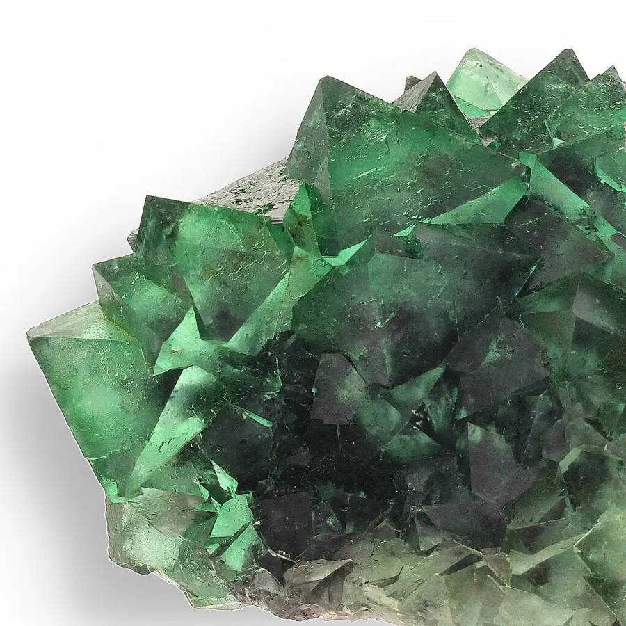 Spectacular Green and Purple Fluorite Octahedral Crystal Cluster - Riemvasmaak, Northern Cape, So...