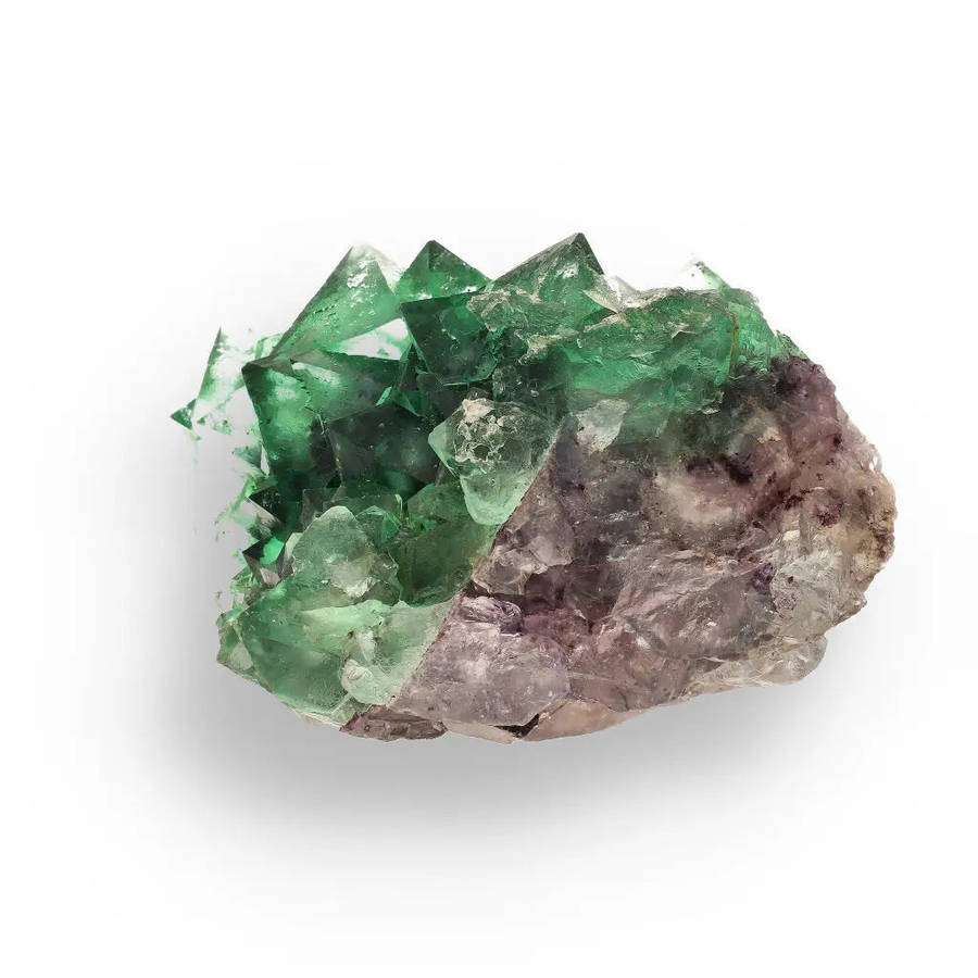 Spectacular Green and Purple Fluorite Octahedral Crystal Cluster - Riemvasmaak, Northern Cape, So...