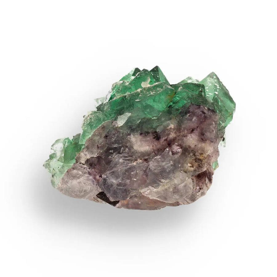 Spectacular Green and Purple Fluorite Octahedral Crystal Cluster - Riemvasmaak, Northern Cape, So...