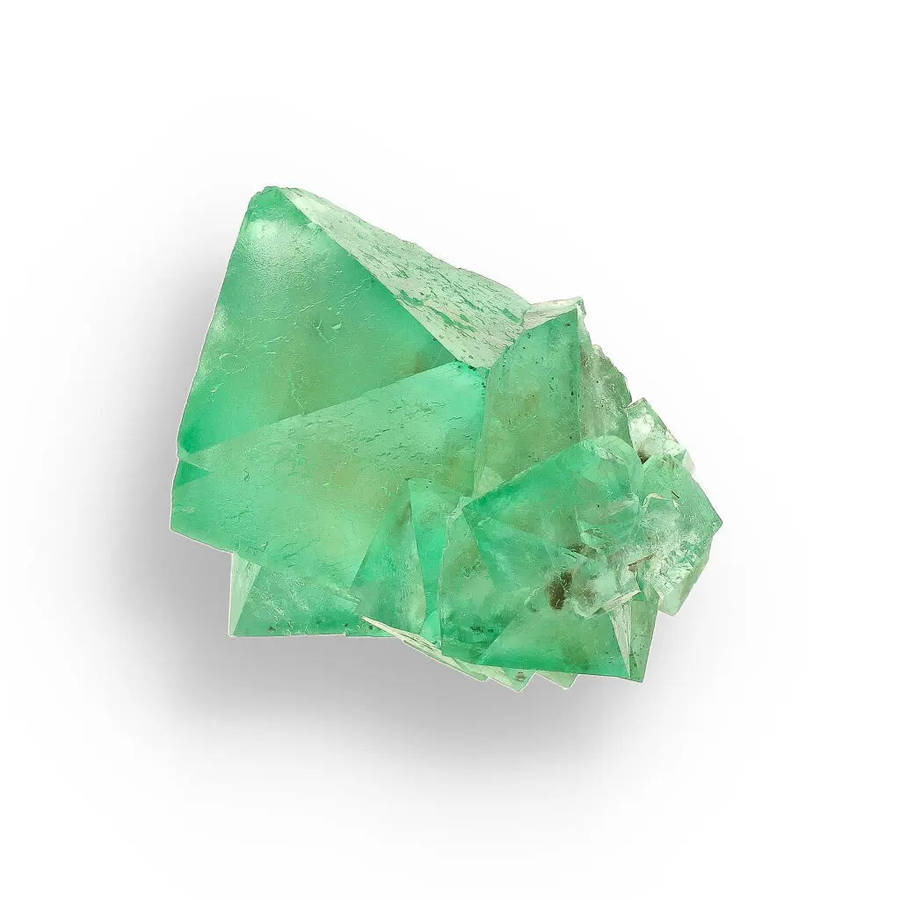 Rare Green Fluorite Octahedral Crystal Cluster - Riemvasmaak, Northern Cape, South Africa