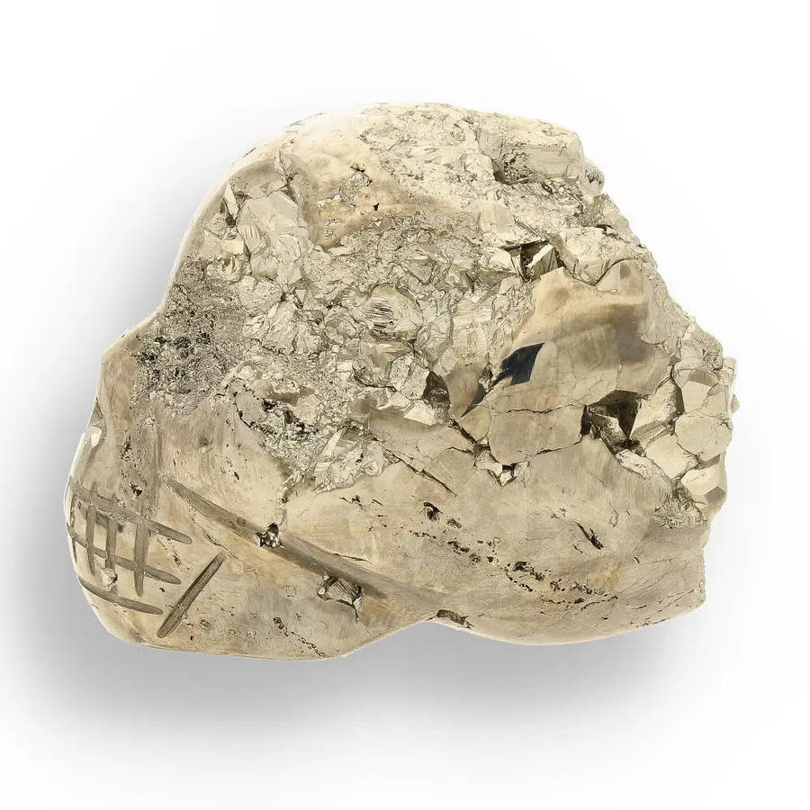 Mystical Pyrite Carved Skull: A Unique Fusion of Power & Protection