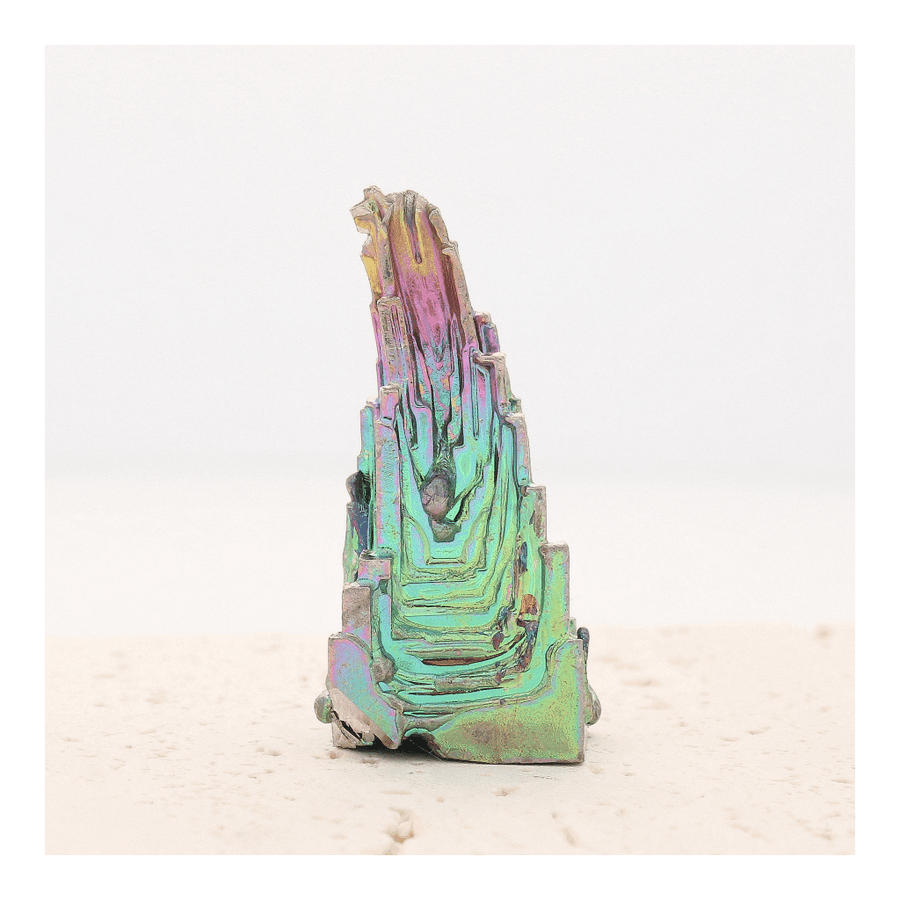 Bismuth Crystal  Iridescent Emerald Staircase