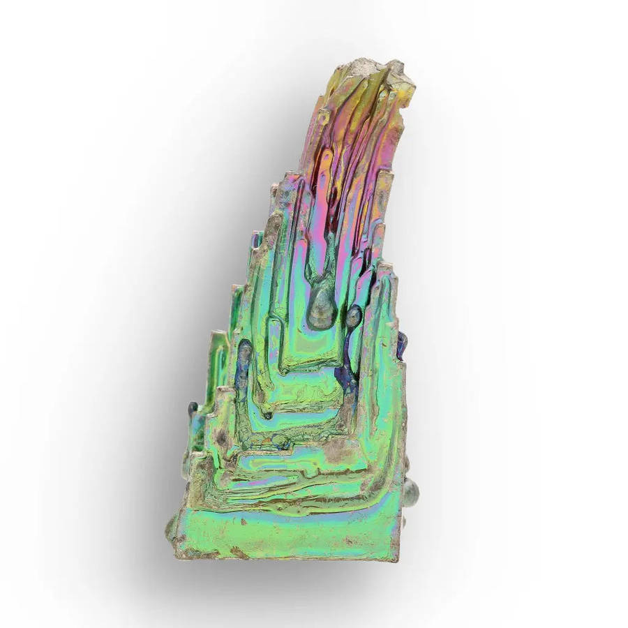 Bismuth Crystal  Iridescent Emerald Staircase