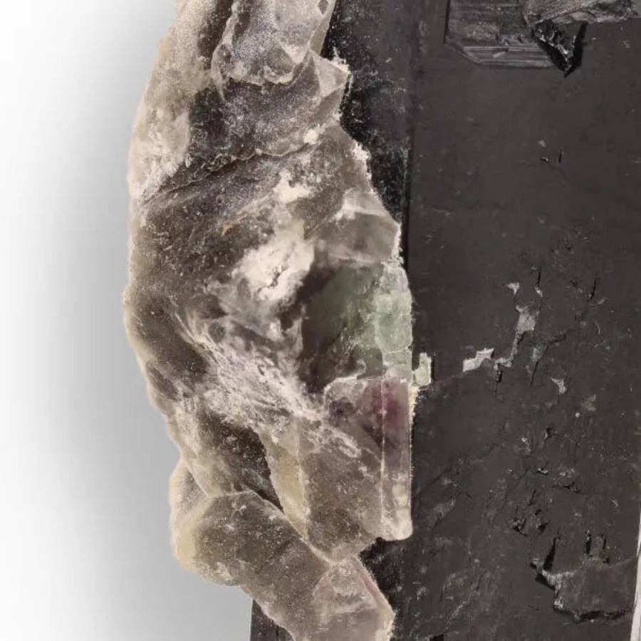 Schorl Black Tourmaline with Fluorite