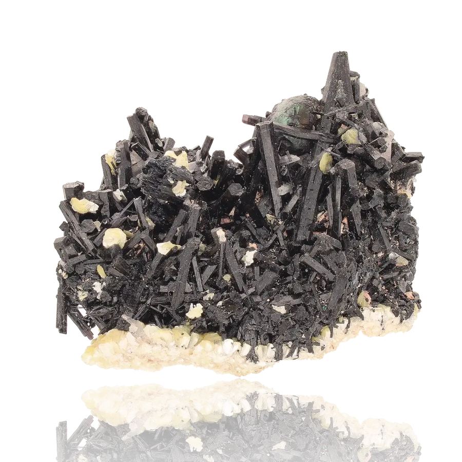 Schorl Tourmaline, Muscovite and Fluorite Cluster