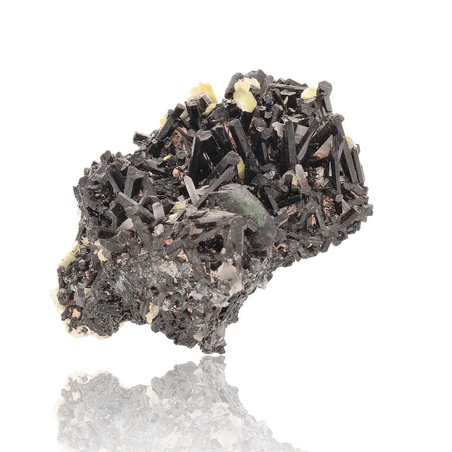 Schorl Tourmaline, Muscovite and Fluorite Cluster