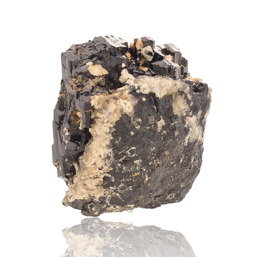 Schorl Black Tourmaline with Feldspar
