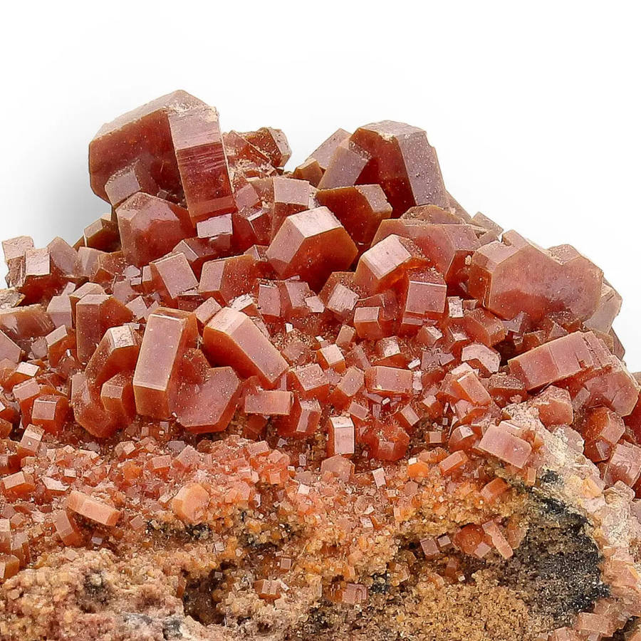 Vanadinite Formation: Collectors Specimen on Natural Rock