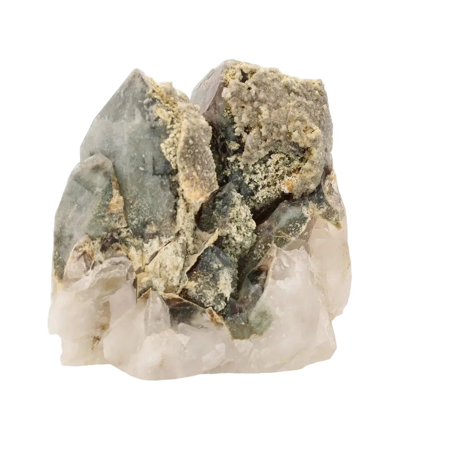 Chlorite Included Quartz Multi-Crystal South Africa